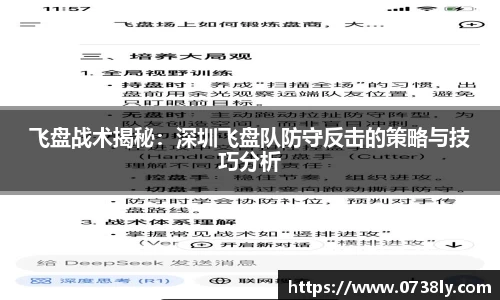 飞盘战术揭秘：深圳飞盘队防守反击的策略与技巧分析